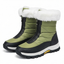 Waterproof Snow Boots for Women Insulated Quilted Winter Boots in green