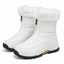 Waterproof Snow Boots for Women Insulated Quilted Winter Boots in white