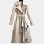 Women's belted midi trench coat in beige
