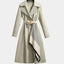 Women's belted midi trench coat in sage green