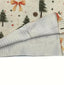 Women's Bow Print Christmas Sweater with V-Neck and Button Front