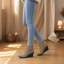 Women's buckle strap hidden wedge ankle boots in khaki