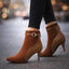 Vintage brown ankle boots worn with black trousers
