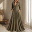 Women's Button Front Maxi Shirt Dress with Lapel Collar