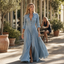 Women's Button Front Maxi Shirt Dress with Lapel Collar
