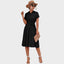 Women's Button Up Shirt Dress with Waist Tie