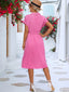 Women's Button Up Shirt Dress with Waist Tie