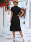 Women's Button Up Shirt Dress with Waist Tie