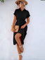 Women's Button Up Shirt Dress with Waist Tie