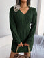 Women's Cable Knit Peplum Sweater Dress