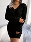 Women's Cable Knit Peplum Sweater Dress