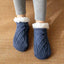 Women's Cable Knit Slipper Socks with Soft Lining and Non-Slip Sole