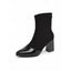 Patent cap toe detail of the boot