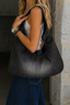 Women's Casual Everyday Denim Blue Shoulder Bag Tote in black