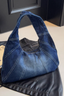Women's Casual Everyday Denim Blue Shoulder Bag Tote
