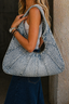 Women's Casual Everyday Denim Blue Shoulder Bag Tote in denim blue
