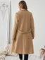 Back view of the camel wool blend coat