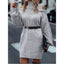 Women's Cold Shoulder Turtleneck Sweater Dress