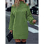 Women's Cold Shoulder Turtleneck Sweater Dress in green