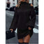 Women's Cold Shoulder Turtleneck Sweater Dress in black
