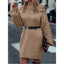 Women's Cold Shoulder Turtleneck Sweater Dress