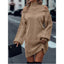Women's Cold Shoulder Turtleneck Sweater Dress