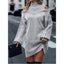Women's Cold Shoulder Turtleneck Sweater Dress