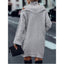 Women's Cold Shoulder Turtleneck Sweater Dress