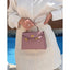 Women's Compact Vegan Leather Satchel Bag with Removable Strap