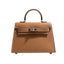 Women's Compact Vegan Leather Satchel Bag with Removable Strap in toffee