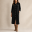 Women's Corduroy Button Front Shirt Dress in black