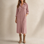 Women's Corduroy Button Front Shirt Dress in blush