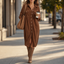 Women's Corduroy Button Front Shirt Dress