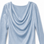 Women's Cowl Neck Velvet Dress, Loose Fit Long Sleeve