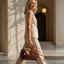 Women's Croc-Embossed Vegan Leather Tote Bag with Round Handles and Strap