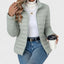 Women's cropped lightweight quilted puffer jacket in sage green