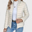 Women's cropped lightweight quilted puffer jacket in white