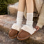 Women's Faux Fur Lined Indoor Winter Slippers with Non-Slip Sole