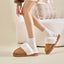 Women's Faux Fur Lined Indoor Winter Slippers with Non-Slip Sole