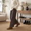 Fit of the ankle boots with wide leg trousers