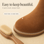 Brushing the faux suede upper clean