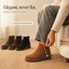 Flat block heel of the ankle boots