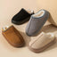 Women's Faux Suede Platform Clog Slippers with Plush Lining in brown
