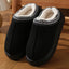 Women's Faux Suede Platform Clog Slippers with Plush Lining in black