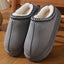 Women's Faux Suede Platform Clog Slippers with Plush Lining in gray