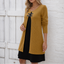 Women's Faux Two Piece Ribbed Dress with Buckle Detail in yellow