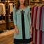 Women's Faux Two Piece Ribbed Dress with Buckle Detail in green