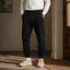 Women's Fleece-Lined Tapered Jogger Sweatpants in black