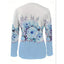 Women's Floral Print Quarter-Zip Long Sleeve Top