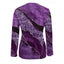 Women's Floral Print Quarter-Zip Long Sleeve Top
